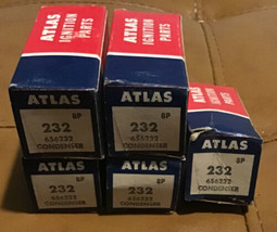 Vintage  Lot Of 5 Atlas Ignition Parts   232 656232 Condensers 8P Brand New - $34.30