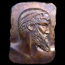 Zeus Poseidon of Artemision Greek sculpture plaque Dark Bronze Finish Re... - $19.79