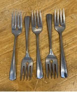 Oneida GALA IMPULSE Stainless Salad Forks ~ Lot of 5 - $12.86