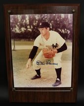 Don Larsen Signed Autographed Glossy 8x10 Photo in Heavy Wood Plaque - £39.95 GBP