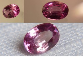 GIA purplish pink Sapphire/Ruby, GIA Premium handcrafted oval cut Sri Lanka - £137.88 GBP