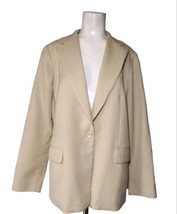 Vintage Pendleton 100% Virgin Wool Single Breasted Blazer Sz 12 Beige Lined USA - £23.35 GBP