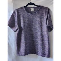 Allison Daley Womens Short Sleeve Round Neck Top Purple Polyester Size M... - €11,08 EUR
