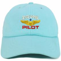 Trendy Apparel Shop Youth Drone Operator Pilot Soft Crown Baseball Cap - Aqua - £15.84 GBP