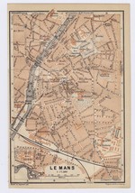 1919 Original Vintage City Map Of Le Mans / Pays De La Loire / France - £16.79 GBP