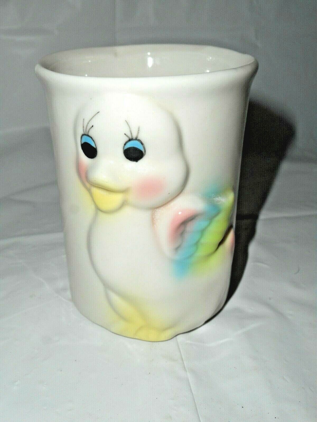 Ducky Drinking Cup Ducks Cup Water Glass Ceramic Childs Cup  - $9.90