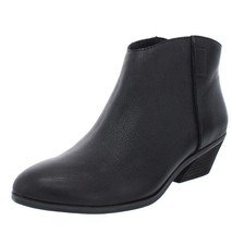 Dr Scholls Womens 9.5 M Black Leather Block Heel Ankle Booties DISPLAY YH6 - $48.99