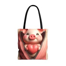 Tote Bag, Pig, Personalised/Non-Personalised Tote bag, awd-974, 3 Sizes Availabl - £22.38 GBP+