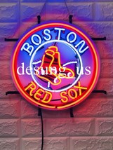 New Boston Red Sox Logo Light Neon Sign 16&quot; with HD Vivid Printing - £128.97 GBP