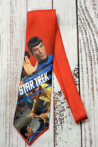 Star Trek 1994 Ralph Marlin Mens Tie Red Stardate Amoh Time 55&quot; - £24.88 GBP