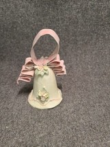 Vintage Hand Made 4.25” Holiday Bell Ornament Paper Mache Shellac - £7.21 GBP