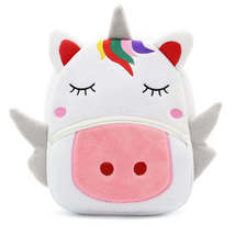 Anykidz 3D White Unicorn School Backpack Cute Animal With Cartoon Designs Childr - £32.68 GBP