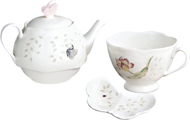 Lenox 6083927 Butterfly Meadow Teapot with Lid, White - £55.25 GBP