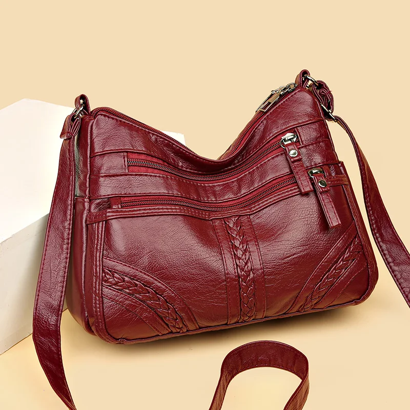 High Quality Soft pu Leather Women Shoulder Crossbody Bags Large Capacit... - $28.98