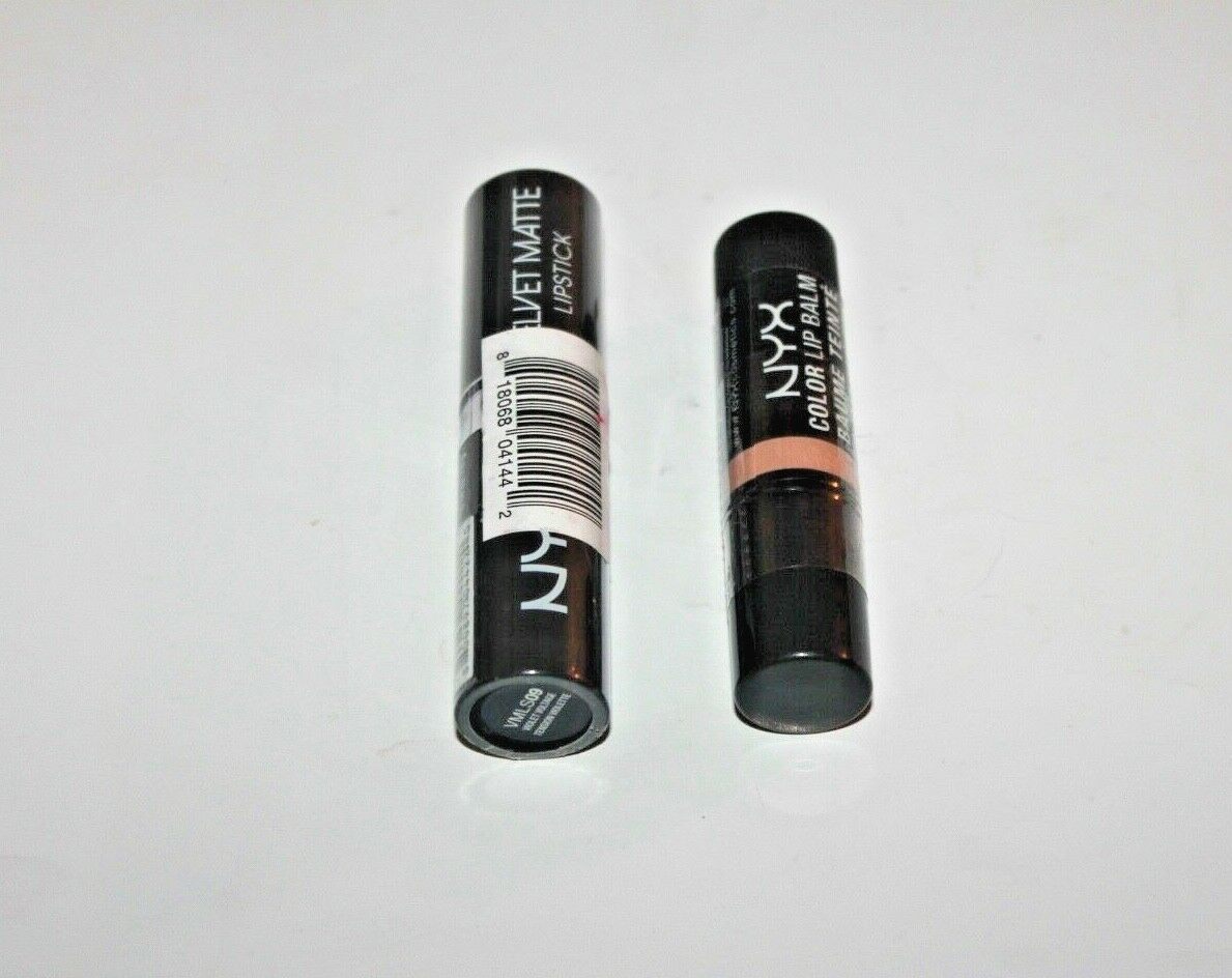 Primary image for NYX Velvet Matte Lipstick VMLS09 + Color Lip Balm CLB11 Lot Of 2 Sealed