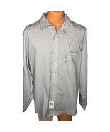 Chaps Essentials Regular Fit Dress Shirt 18 18.5 Gray Wrinkle Free 36 37... - £20.21 GBP