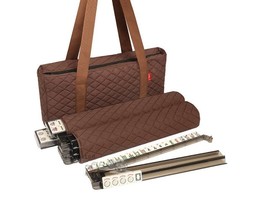 Open Box! Linda Li Soft Bag American Mahjong Set - Ivory Tiles - Brown  - £77.87 GBP