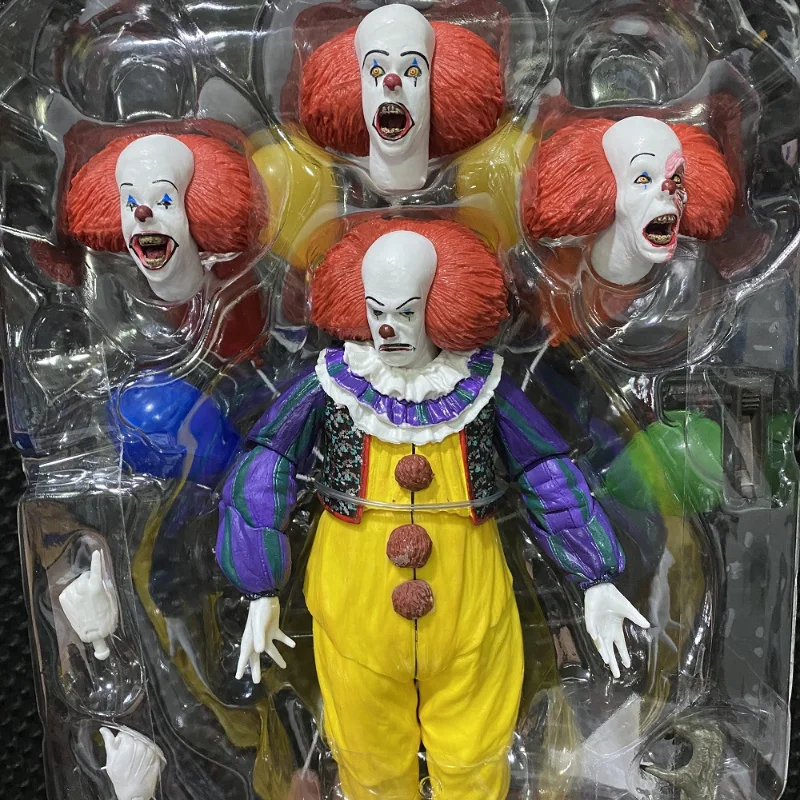 7 Inch NECA 1990 The Movie Pennywise Joker Action Figure Clown Old Edition Toys - £37.83 GBP