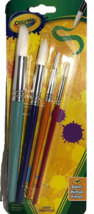 Crayola Paintbrushes Round 4/Pkg Assorted New 071662535216 - £5.26 GBP