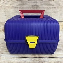 Vtg Sassaby Makeup Cosmetic Case Organizer Box Purple Yellow Red Model 102-03 - $31.50