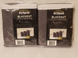 Eclipse Blackout Curtains Lot Of 2 Set 84 Inches Smoke Color NEW - $21.95