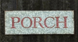 Porch Sign in distressed metal - $32.00