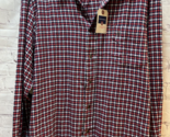 Saddlebred 2XLT red white blue plaid flannel men&#39;s shirt NWT - $19.79