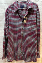 Saddlebred 2XLT red white blue plaid flannel men&#39;s shirt NWT - $19.79