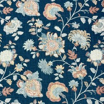 Richloom Bronte Indigo Blue Jacob EAN Floral Multiuse Fabric By Yard 54&quot;W - £13.58 GBP