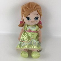 Disney Princess Frozen II Young Anna 13&quot; Plush Stuffed Doll Green Dress Animator - £25.66 GBP
