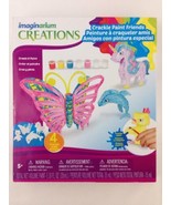 Crackle Paint Friends 4 Animals Unicorn Butterfly Dolphin Create Paint A... - $4.80
