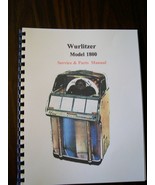 Wurlitzer Model 1800 Jukebox Manual    20% Less than eBay Price - $30.00