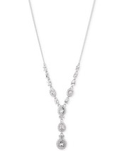 Givenchy Multi Crystal and Pave Y Neck Necklace Womens One Size Silver - £61.23 GBP