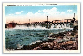 Power House Dam Lock No 12 Coosa River Alabama Power Co UNP WB Postcard V12 - $3.91