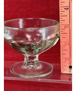 Depression Glass Dessert Cup Clear Green Tint VTG Diner Ice Cream 6 Pane... - $9.85