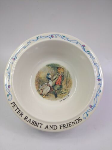 Primary image for Vintage Eden Peter Rabbit and Friends Bowl F. Warne & Co Duck & Fox 7"