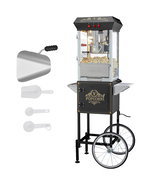 VEVOR Popcorn Maker with Cart, 850W Popcorn Popper Machine, 8oz, 4 Scoop... - $218.90