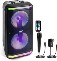 Pyle PPHP266B Portable Stereo Karaoke Bluetooth Speaker with Wired Mic -... - $44.99