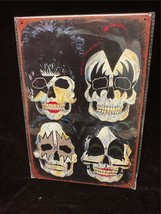 Rock Sign Kiss Painted Skulls 8x12 Steel Sign - £14.21 GBP