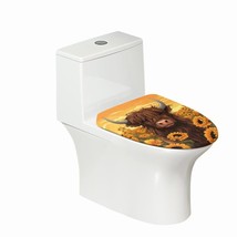 Highland Cattle Sunflower Tet Lid Cover Orange - $643.06 MXN