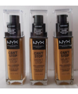 3 NYX Professional Makeup Can&#39;t Stop Won&#39;t Stop 24 Hr Foundation Warm Ho... - $12.62