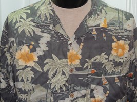 Men&#39;s LARGE Tommy Bahama Short Sleeve Hawaiian Shirt 100% Silk TROPICAL ... - £12.92 GBP