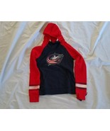 NHL Girl&#39;s Columbus Blue Jackets Hoodie Blue/Red Sweatshirt Size L-14 - £22.09 GBP