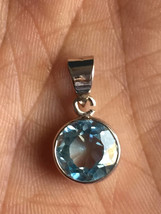 Blue topaz pendant,silver pendant,handmade pendant,blue topaz - £95.38 GBP