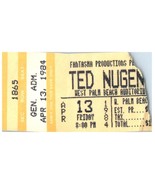Vintage Ted Nugent Ticket Stub Avril 13 1984 Ouest Palmier Plage Florida - £41.17 GBP