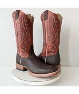 NEW Rod Patrick Mens Cowboy Boots 12.5C Brown Shark Leather Western Squa... - $1,110.70 CAD