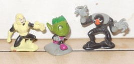 Bandai DC Comics Teen Titans Mini PVC figure Lot Slade Robot Beast Boy Warp - £11.26 GBP