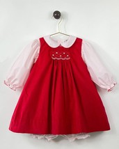 Petit Ami Zubels kid&#39;s holiday smocked insert jumper in Red - £30.10 GBP