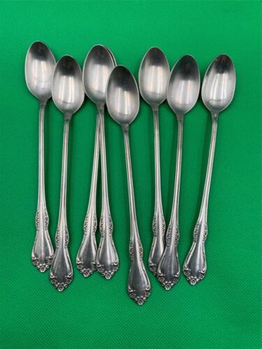 Set of 8 Oneida Stainless Steel MANSFIELD Iced Teaspoons - $44.99