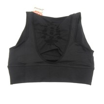 Free People Movement Good Karma Logo Sports Bra Top Women&#39;s Size M/L Black NEW - £25.88 GBP